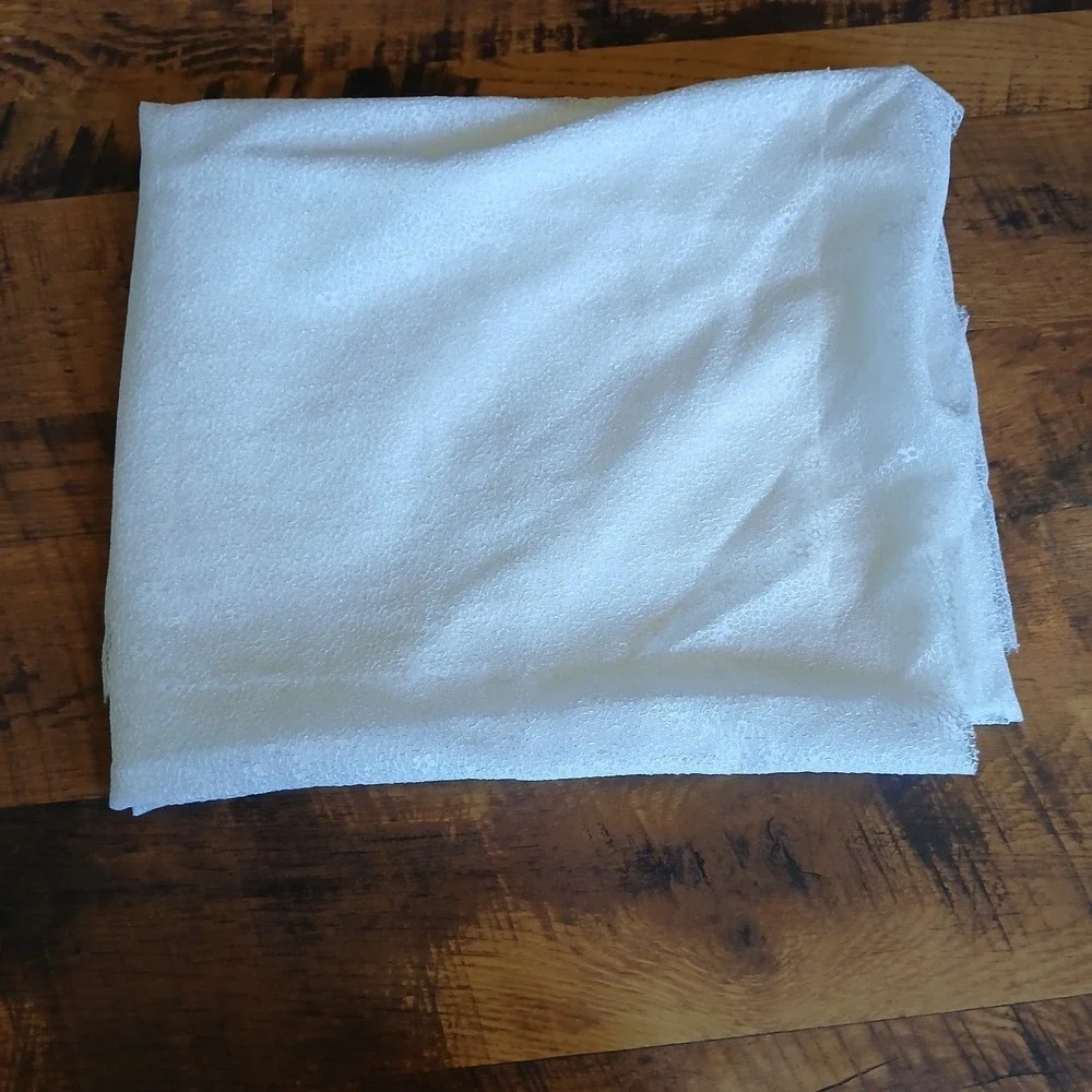 Small Floral White Sheer Mesh‎ Pattern Vintage Lace Fabric Over 3 Yards